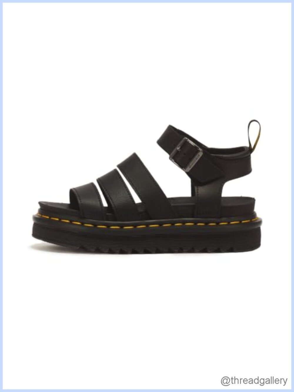 Platform Sandals PU Coated Leather Round Toe Slingback Buckle Casual